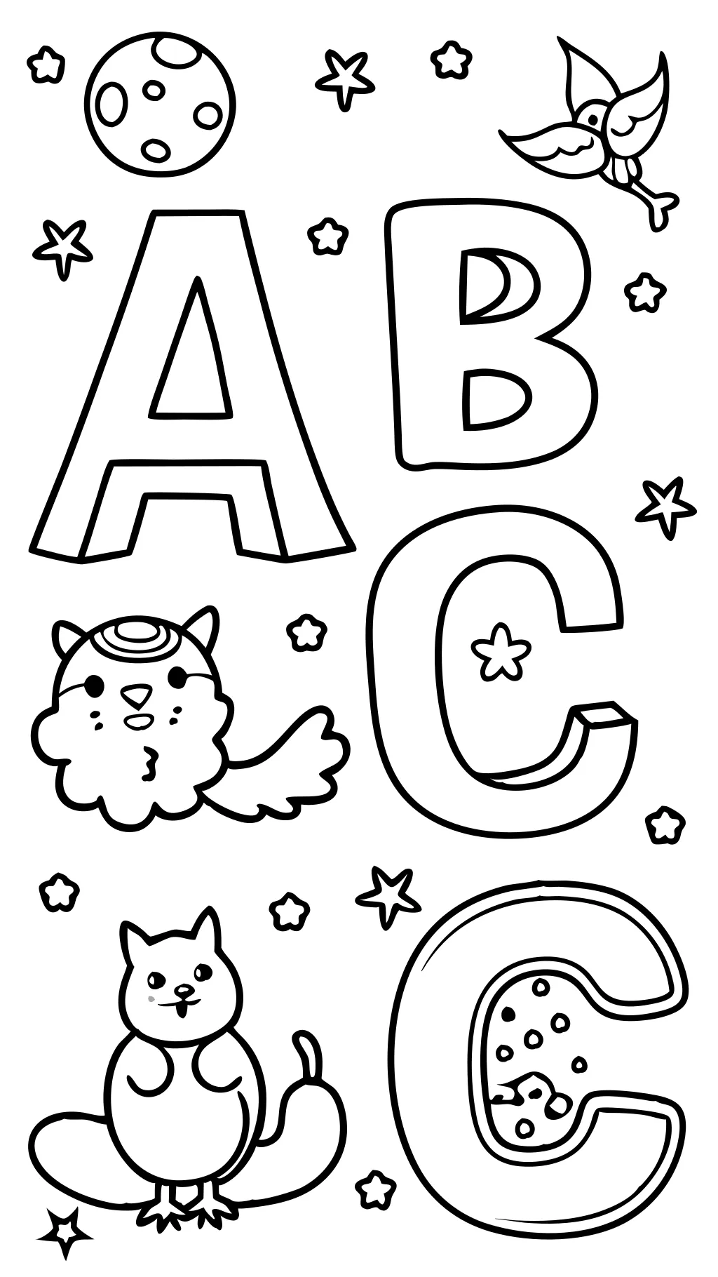 Página para colorear de ABC